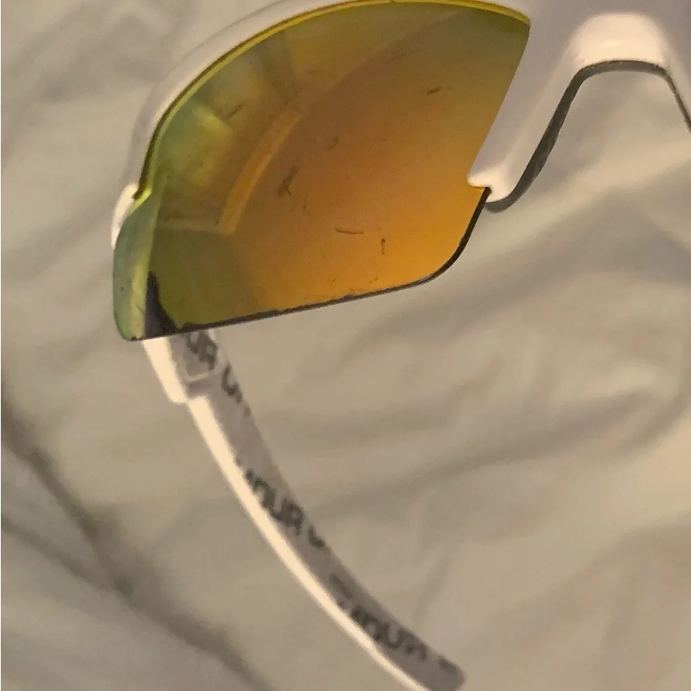 under Armour Youth unisex white viper mirror Glasses game time sun shades